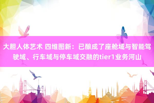 大胆人体艺术 四维图新：已酿成了座舱域与智能驾驶域、行车域与停车域交融的tier1业务河山