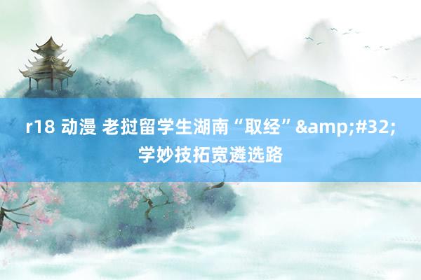 r18 动漫 老挝留学生湖南“取经”&#32;学妙技拓宽遴选路