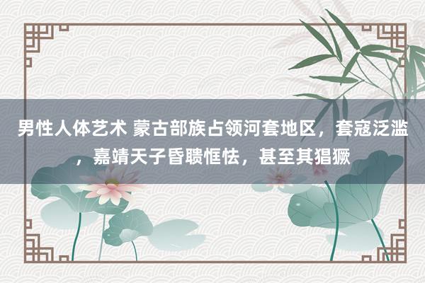 男性人体艺术 蒙古部族占领河套地区，套寇泛滥，嘉靖天子昏聩恇怯，甚至其猖獗