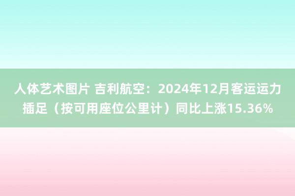 人体艺术图片 吉利航空：2024年12月客运运力插足（按可用座位公里计）同比上涨15.36%