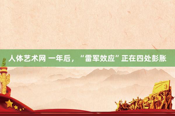 人体艺术网 一年后，“雷军效应”正在四处彭胀