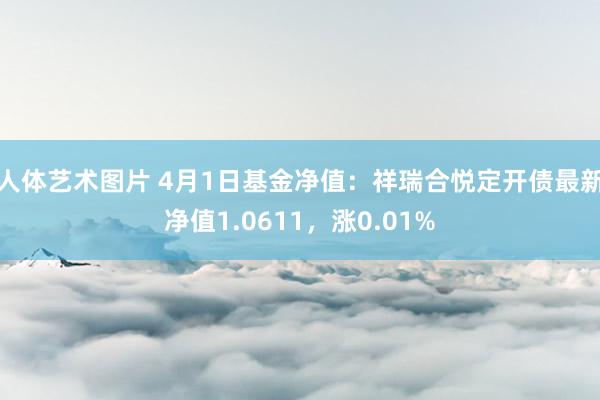 人体艺术图片 4月1日基金净值：祥瑞合悦定开债最新净值1.0611，涨0.01%