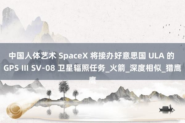 中国人体艺术 SpaceX 将接办好意思国 ULA 的 GPS Ⅲ SV-08 卫星辐照任务_火箭_深度相似_猎鹰