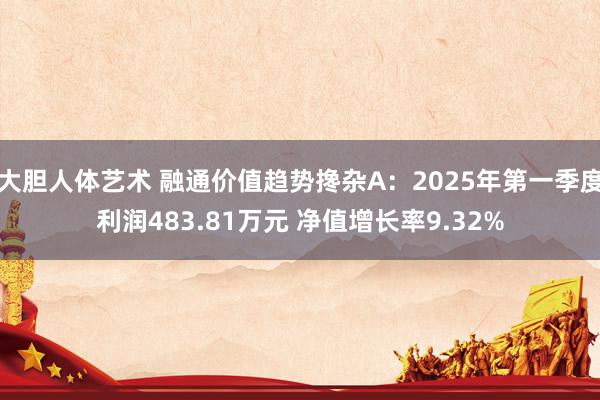 大胆人体艺术 融通价值趋势搀杂A：2025年第一季度利润483.81万元 净值增长率9.32%