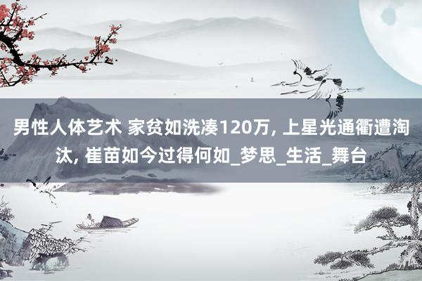 男性人体艺术 家贫如洗凑120万， 上星光通衢遭淘汰， 崔苗如今过得何如_梦思_生活_舞台